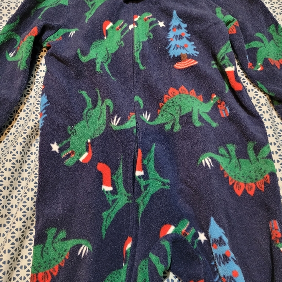 Carter's Baby Boy 24 Months Dinosaur Christmas Footie Pajamas - Picture 2 of 4